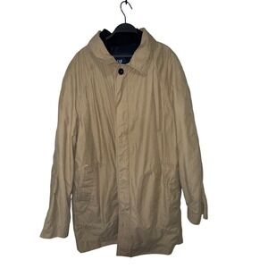 BNWOT Mens 3 in 1 Khaki Lightweight Trench with Puffer Lined Jacket Coat XL